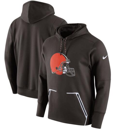Men's Nike Cleveland Browns Brown Champ Drive Vapor Speed Pullover Hoodie [NikeNFL-Browns 