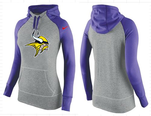 Women's Nike Minnesota Vikings Performance Hoodie Grey & Purple_2 [Nike_Women_NFL_Vikings_99054 